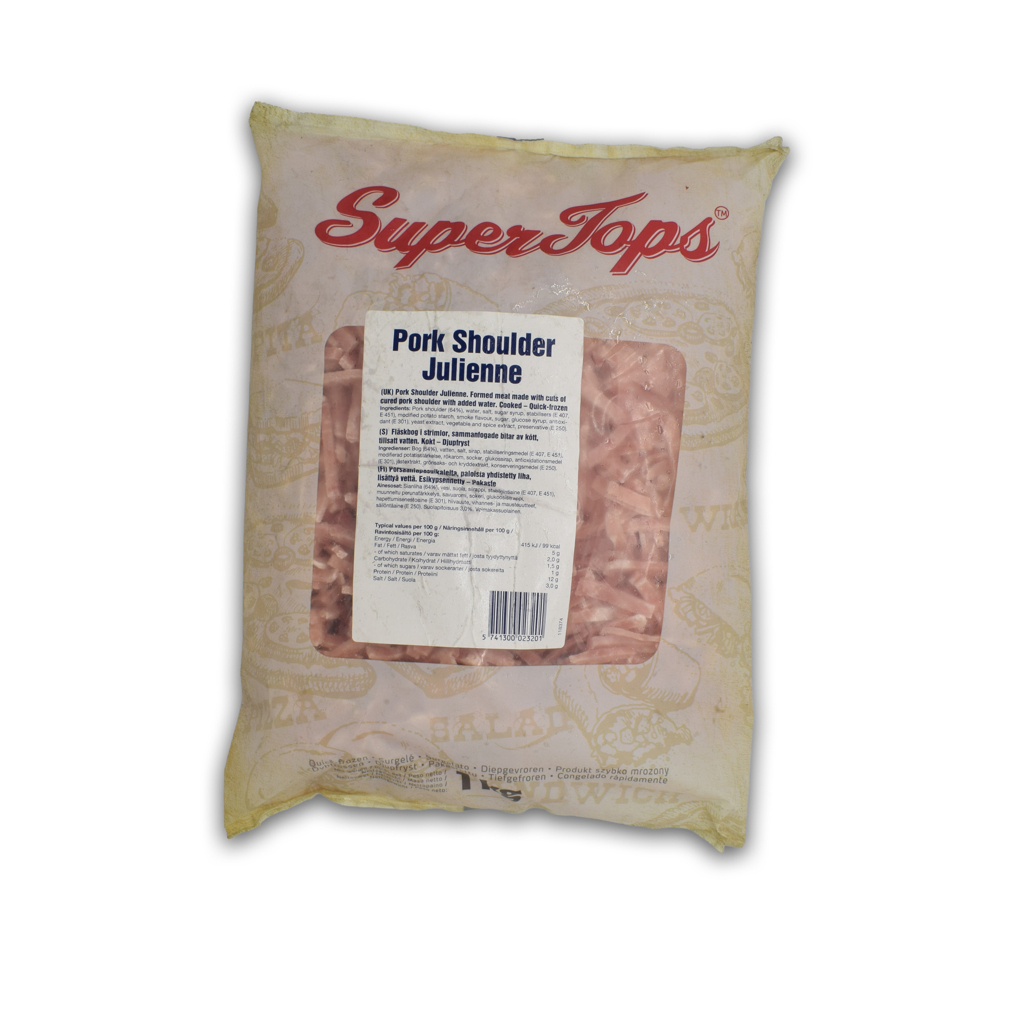 Jones Topping 1kg Super Tops Pork Julienne Topping