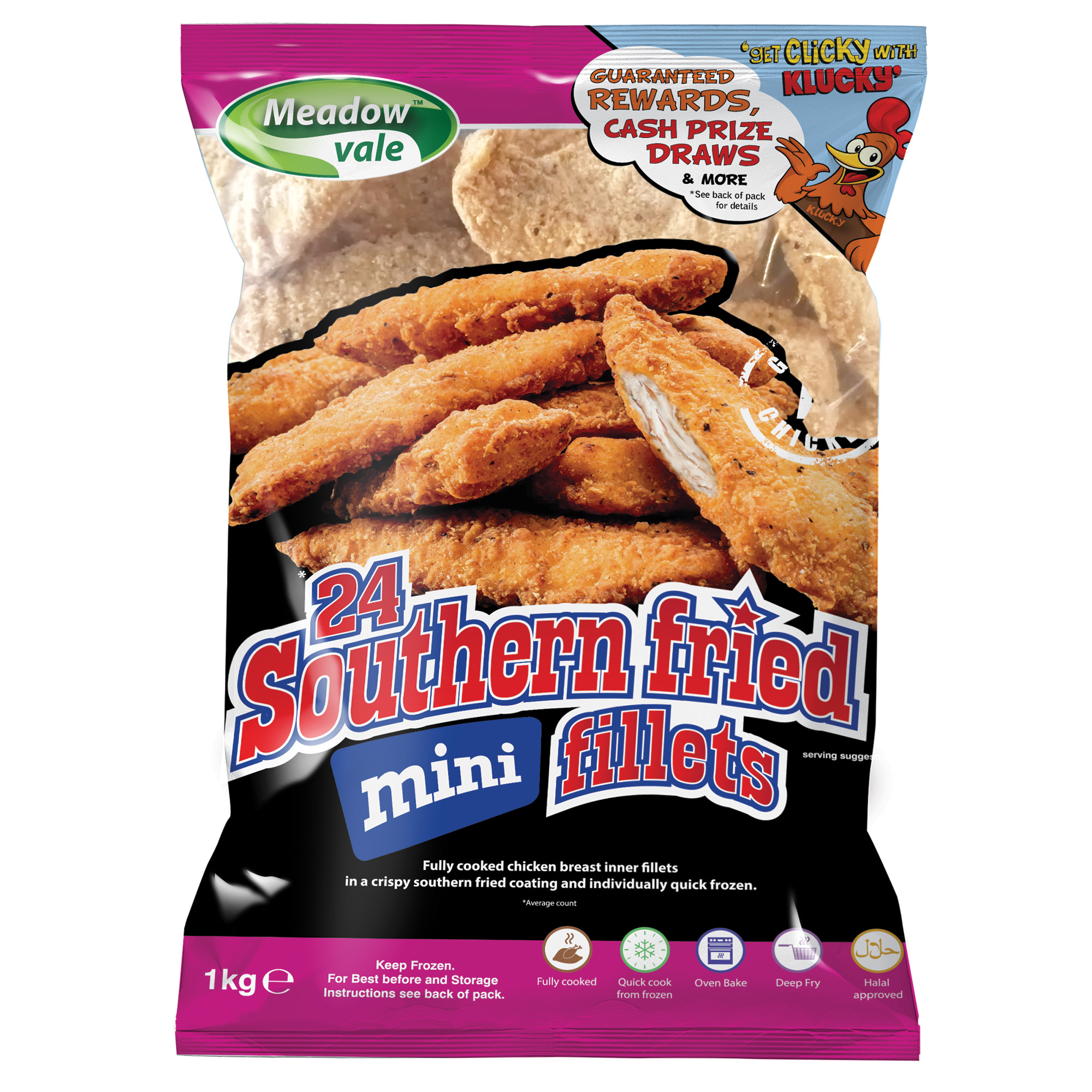 1kg Meadowvale SouthernFry Mini Chicken Fillet 40g
